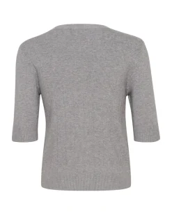 SPINA kortærmet cardigan, grå