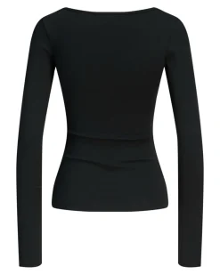 STAR langærmet bluse, sort