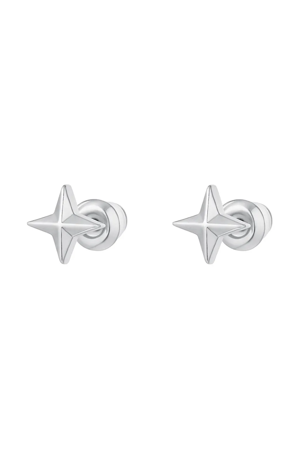 STAR øreringe, sølvfarvet