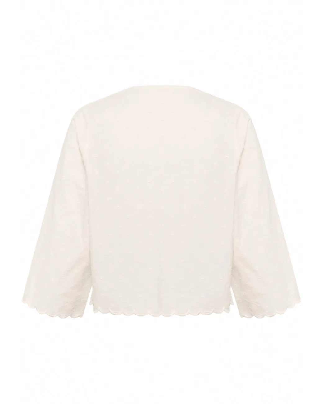 SUNELA bluse 3/4 ærme, hvid