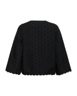 SUNELA bluse 3/4 ærme, sort