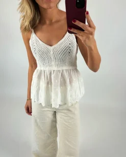 THALIA top, hvid