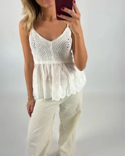 THALIA top, hvid