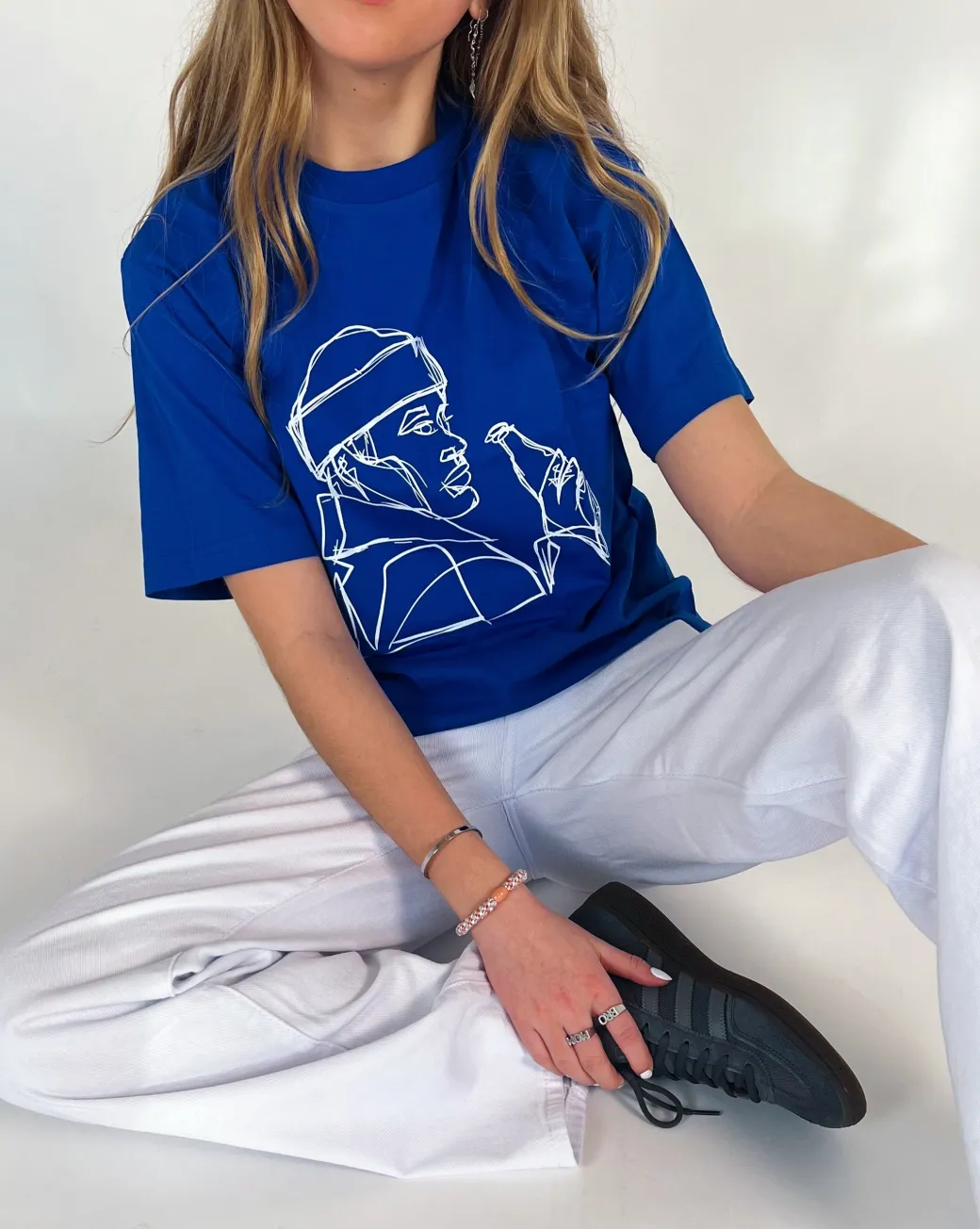 THIRSTY t-shirt, kongeblå