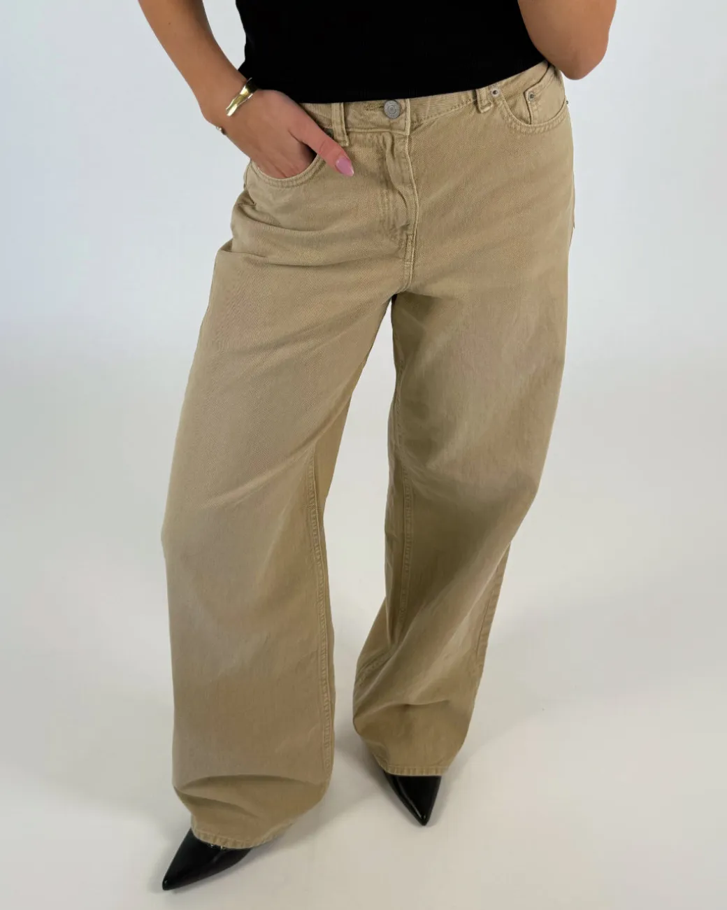 TOKYO wide leg jeans, beige
