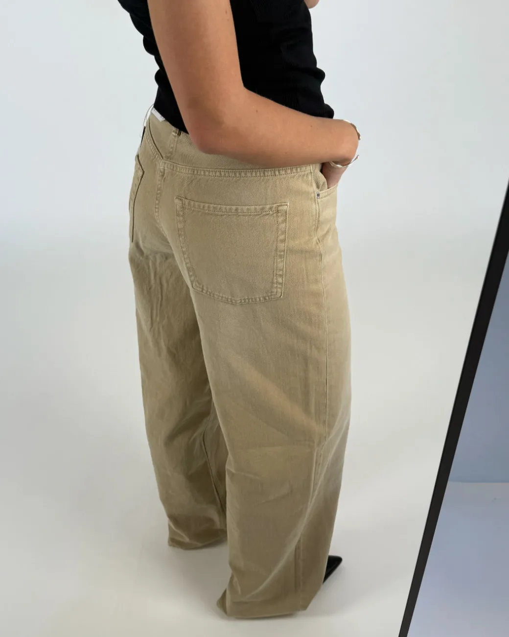 TOKYO wide leg jeans, beige