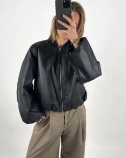 TRUDEA bomber jakke, sort
