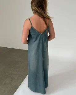 TUVA denim kjole, blå