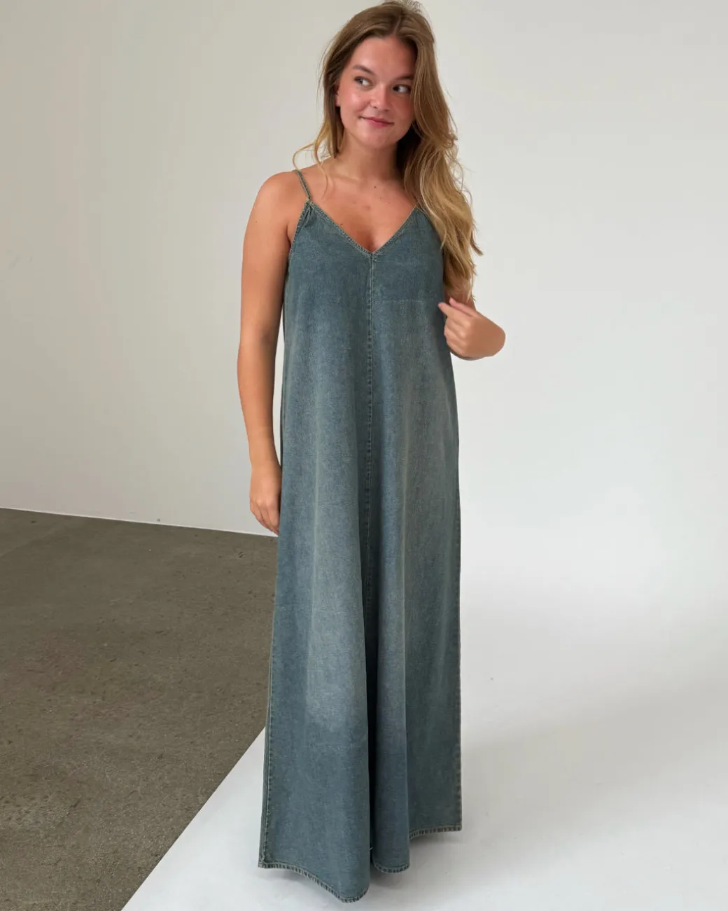 TUVA denim kjole, blå