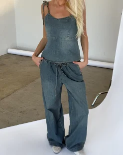 TUVA denim top, blå