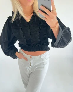 VEGA bluse, sort