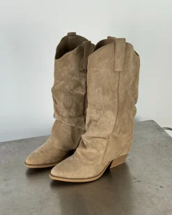 VIRGINIA suede støvler, beige