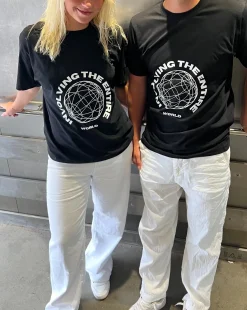 WORLD t-shirt, sort/hvid