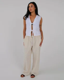 ZARA hørbukser, beige