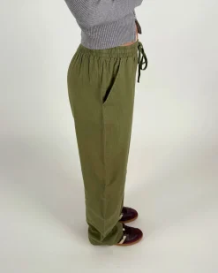ZARA hørbukser, kaki