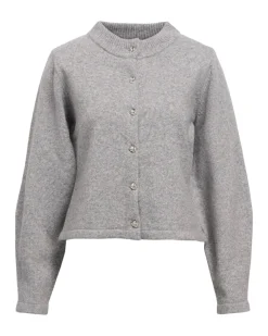 ZARI strik cardigan, grå