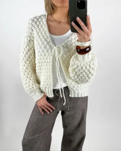 ZOE strik cardigan, hvid