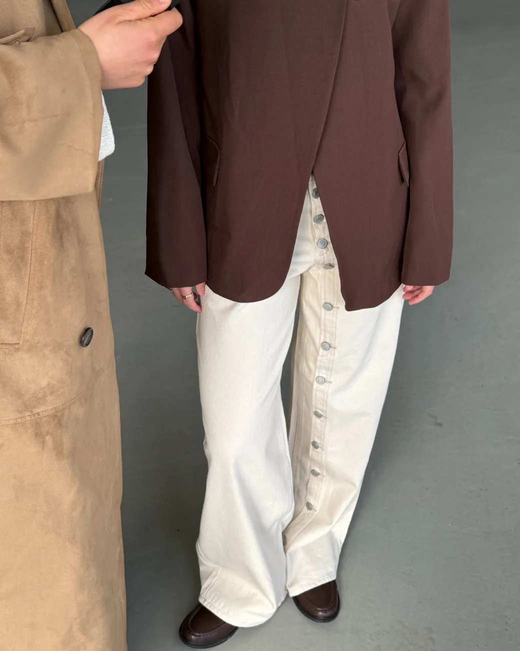 ZOE wide leg jeans, creme